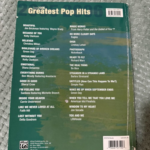 Pop Songs for Piano sheet music used, Greek