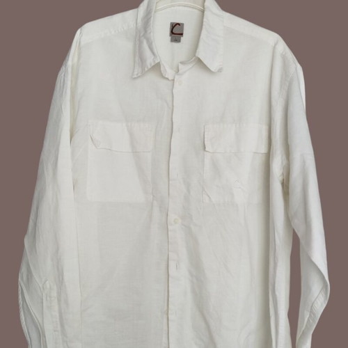 Camel men's linen shirt size L used, white
