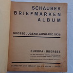 Άλμπουμ γραμματοσήμων Schaubek 1936 μεταχειρισμένο, 240 σελίδες Ευρώπη