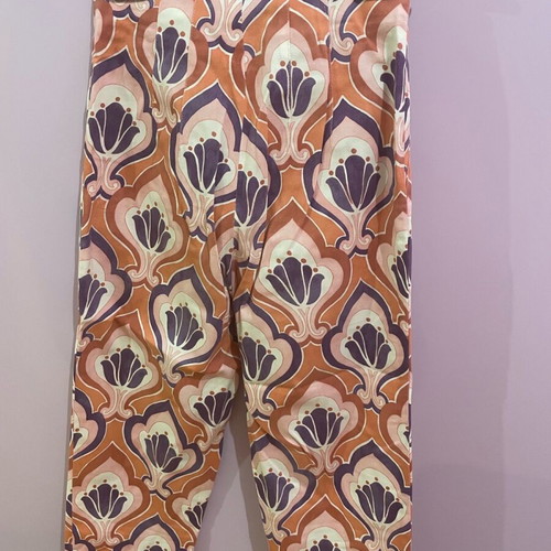 Zara high-waisted chino pants like new, multicolor pink-purple