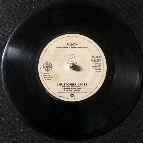 Christopher Cross Sailing vinyl 7" single like new, pop
