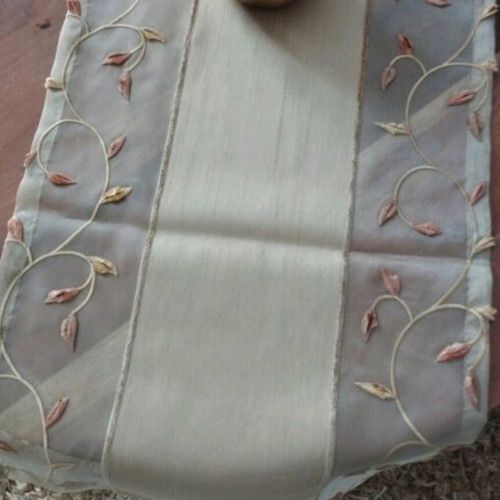Large silk and organza table runner custom made