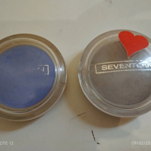 Seventeen eye shadow set like new, blue-purple and gray with glitter