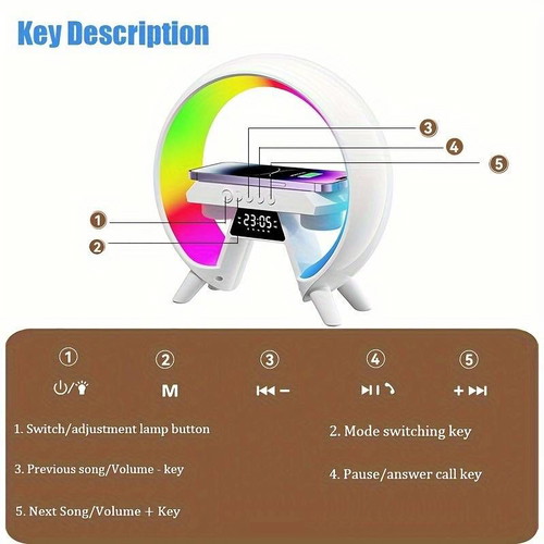 RGB lamp charger speaker new with Bluetooth and LED lighting