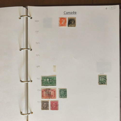 Canada old stamp collection 1870-1932 used with original philatelic sheet