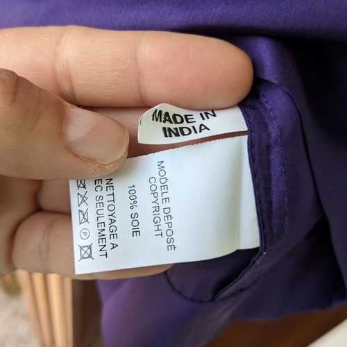 Maje blouse used, 100% silk, size M, purple