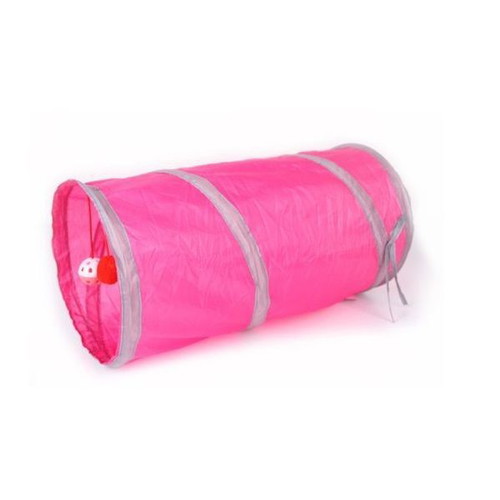 Cat tunnel toy Let's escape new, fuchsia with balls