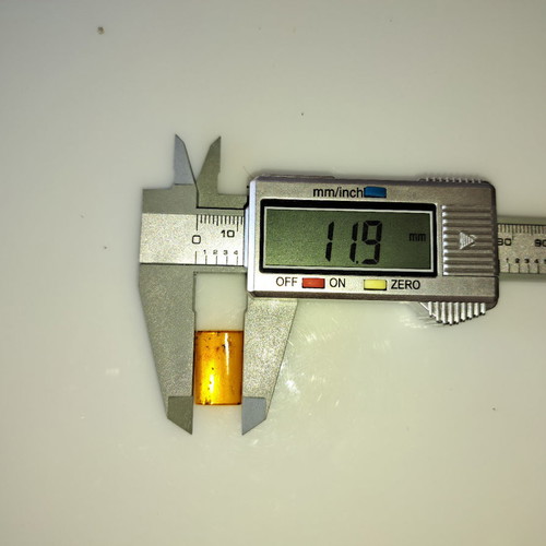 Processed square Baltic amber piece with insects, new