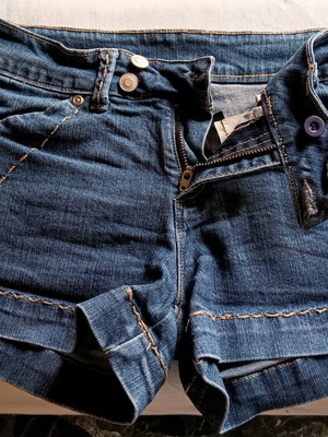 Cotton shorts blue like new, size S 36 8