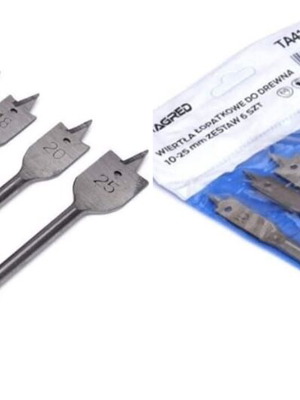 Wood drill bits set of 6, new, carbon steel