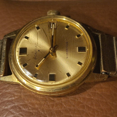Pontiac Simpatico Swiss Made Automatic Watch with Date, vintage