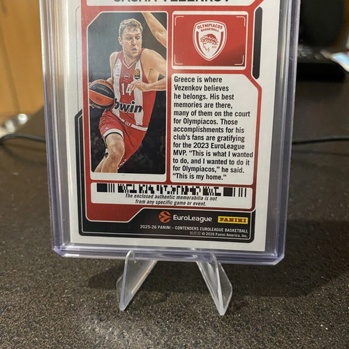 Sasha Vezenkov MVP Euroleague 2025-2026 patch card /49