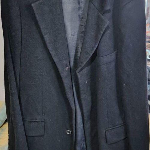 Loro Piana men's coat like new, 100% wool and cashmere, black