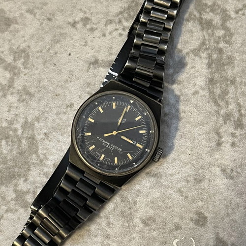 Porsche Design vintage women's quartz watch used, black