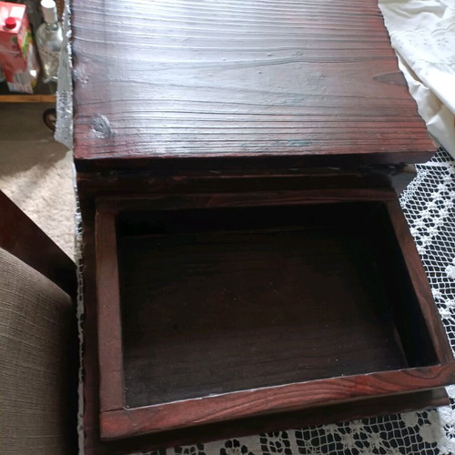Wooden storage box vintage design like a book like new
