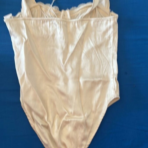 Zara bodysuit new, beige, viscose/elastane, size S