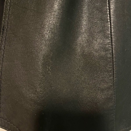 Vintage leather coat used, black, size S/M