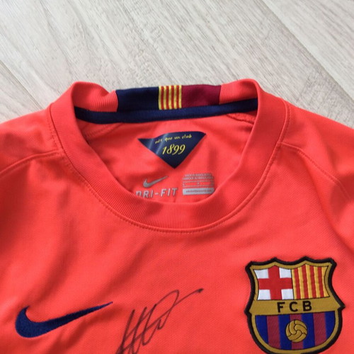 Nike 2014-2015 FC Barca Away Signed Football Shirt size S used authentic
