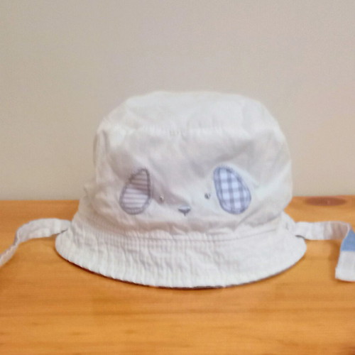 Mayoral reversible baby bucket hat like new, blue, 6 months, 44 cm
