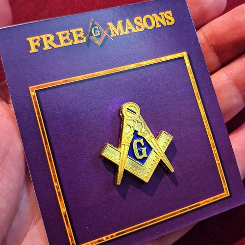 Metal Gold-Plated Masonic Pin new