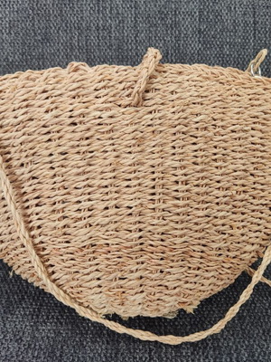 Pull & Bear straw shoulder bag, boho chic summer small