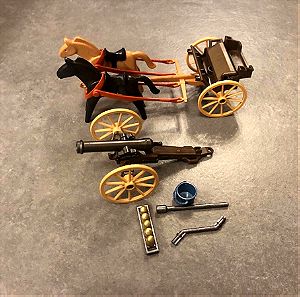 Playmobil western πυροβολικό, κανόνι και άμαξα