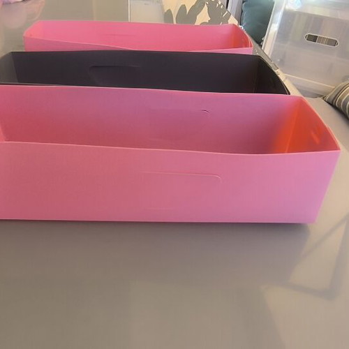 Set of 3 plastic folding organizers used for office and home