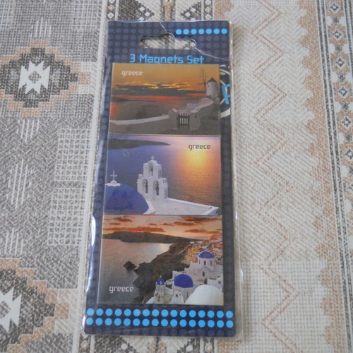 Souvenir magnet set Greece brand new, 3 pieces