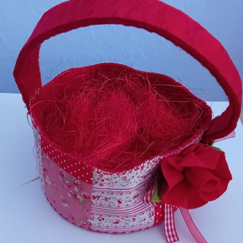 Fabric decorative basket for Easter eggs like new
