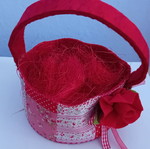 Fabric decorative basket for Easter eggs like new