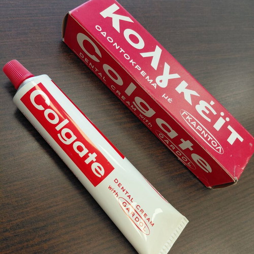 Vintage Colgate promotional toothpaste with original box 60s-70s