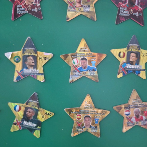 Star-shaped tags used, pack of 13 with football players