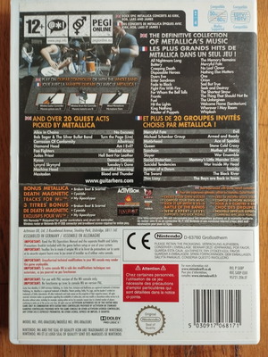 Wii Guitar Hero Metallica игра употребявана, пълна