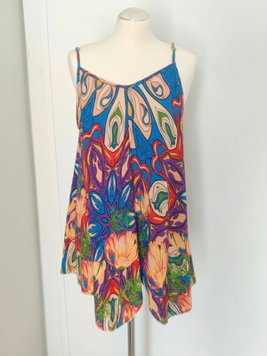 Boho summer cami top C’FLO L/XL floral abstract print like new