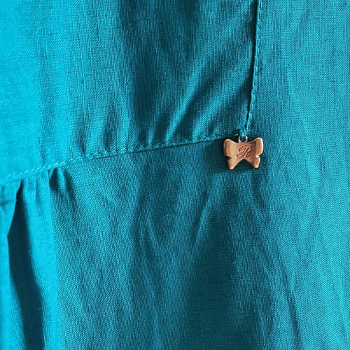 Regalinas dress caftan linen turquoise size M/L like new