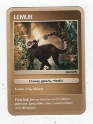 Flow Straume колекционерска търговска карта Lemur нова