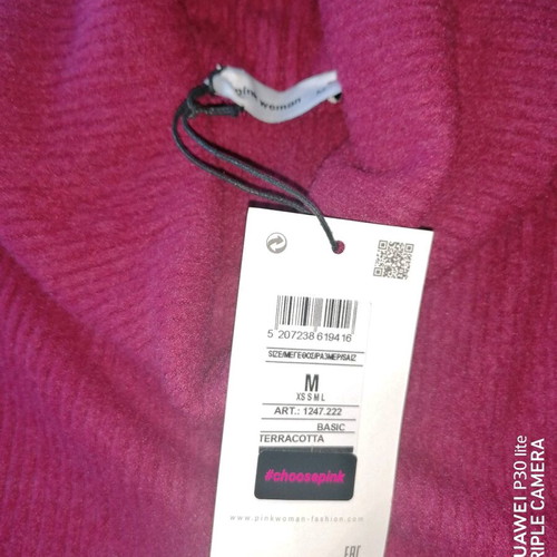 Pink Woman women's 3/4 sleeve pullover sweater new, red size M
