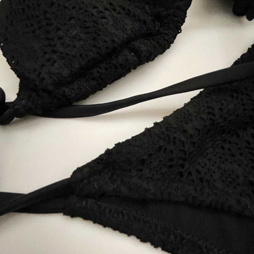 Angel Mare knitted black bikini set new, size Small 70B
