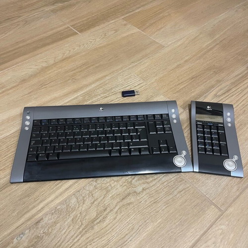 Logitech diNovo keyboard and MediaPad multimedia Bluetooth set used
