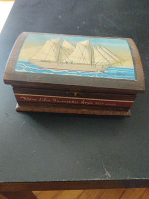 Wooden painted box used