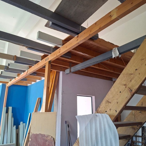 Wooden planks and tongue and groove planks, used