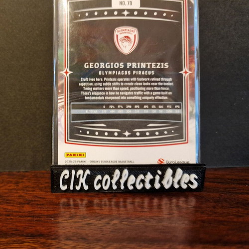 Panini Euroleague Origins Olympiacos Printezis card