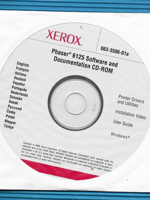 Xerox Phaser 6125 Software and Documentation CD-ROM used