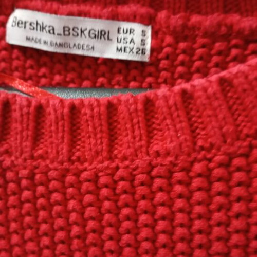 Bershka knitted women's sweater size S red like new