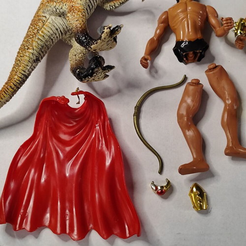 Vintage toys used, assorted lot with various pieces