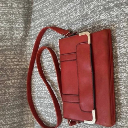 Women's crossbody bag, dark red