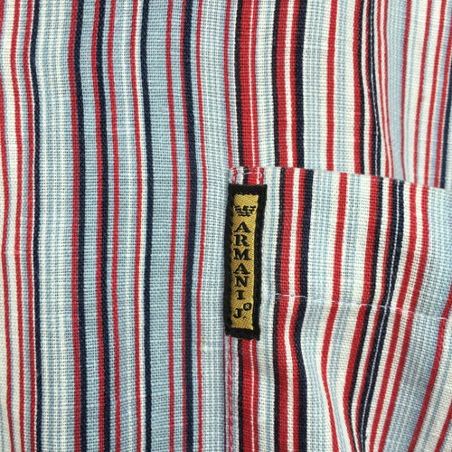 Armani Jeans Vintage Linen Cotton Shirt L Like New