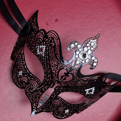 Authentic Venetian masquerade mask with Swarovski crystals like new