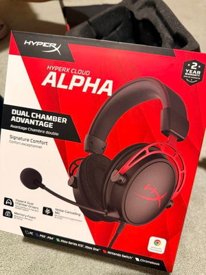 HyperX Cloud Alpha ενσύρματα ακουστικά με εξάρτημα 7.1 από HyperX Cloud II σαν καινούργιο