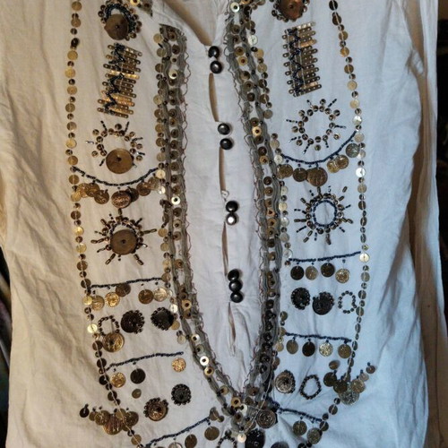 Izzy women's Indian shirt like new, white, size M